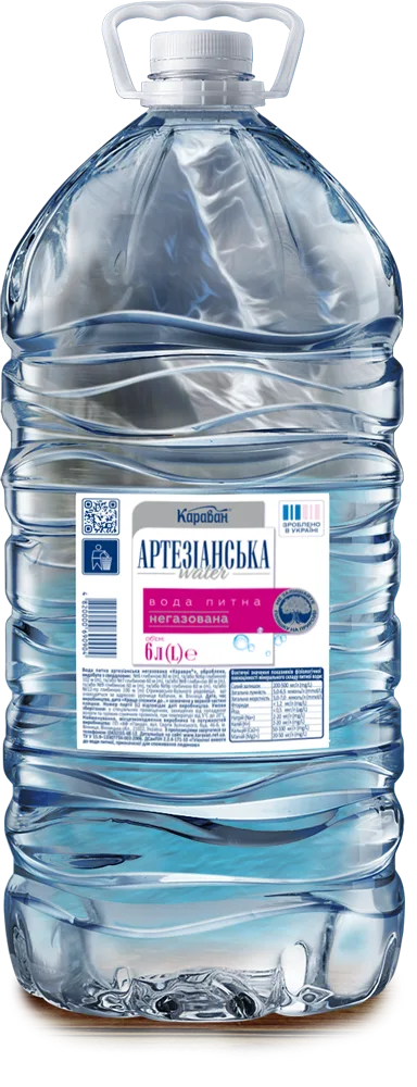 Вода  питна артезіанська  негазована 6л